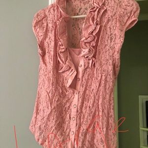 Ladies top with built in camisole